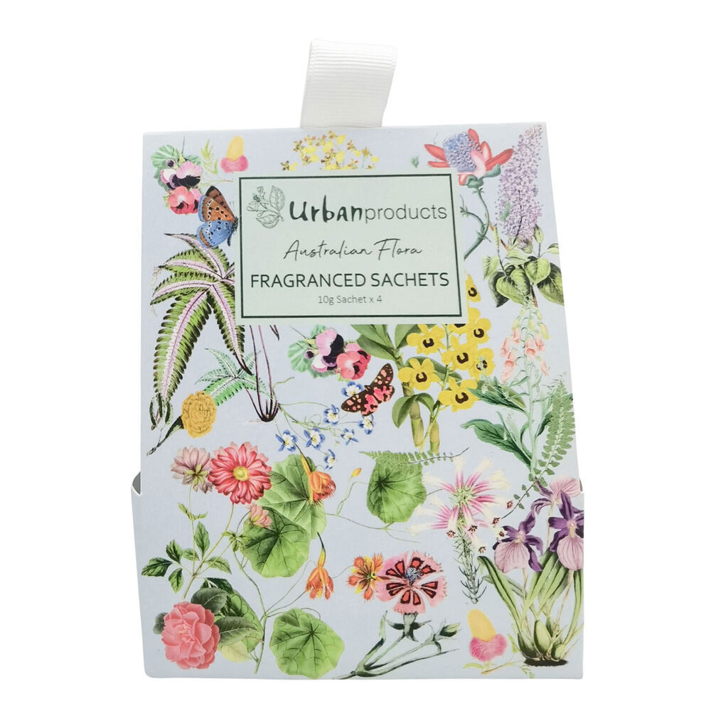 4x 4pc Urban Australian Floral Botanicals Fragranced Paper Sachets Gift Pack 40g