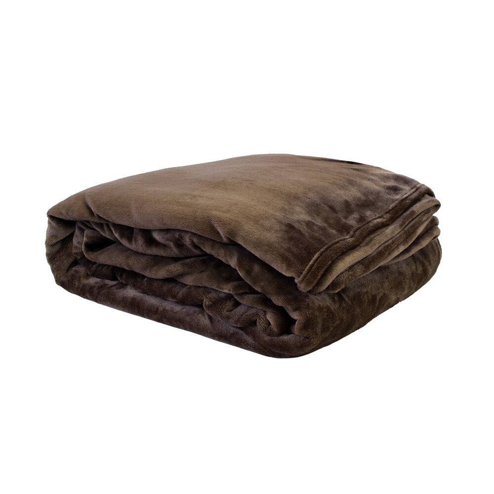 Bambury Ultraplush Warm Blanket Soft Bedroom Throw Chocolate