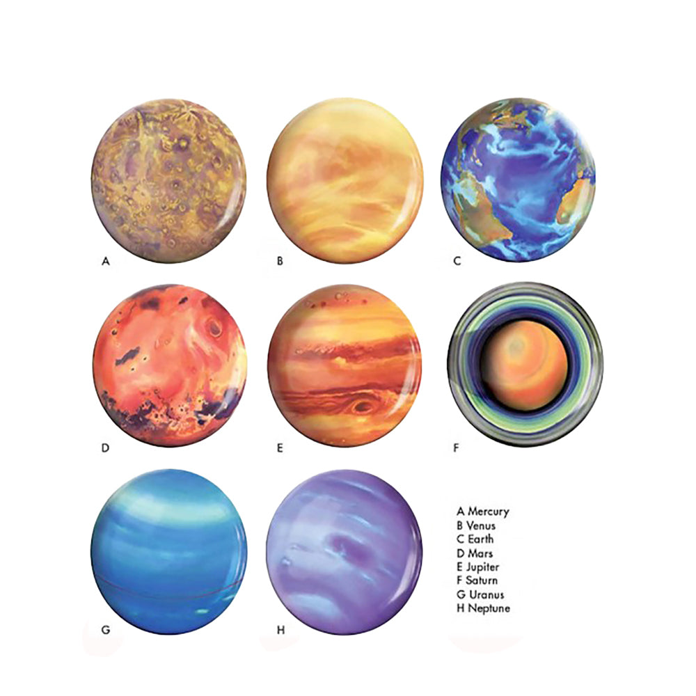8pc Unemployed Philosophers Guild Planet 20cm Melamine Round Plates