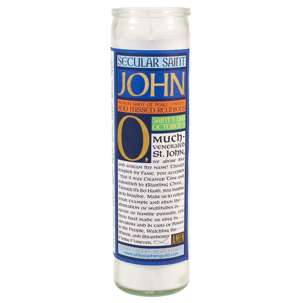 Unemployed Philosophers Guild 20cm Lennon Secular Saint Candle