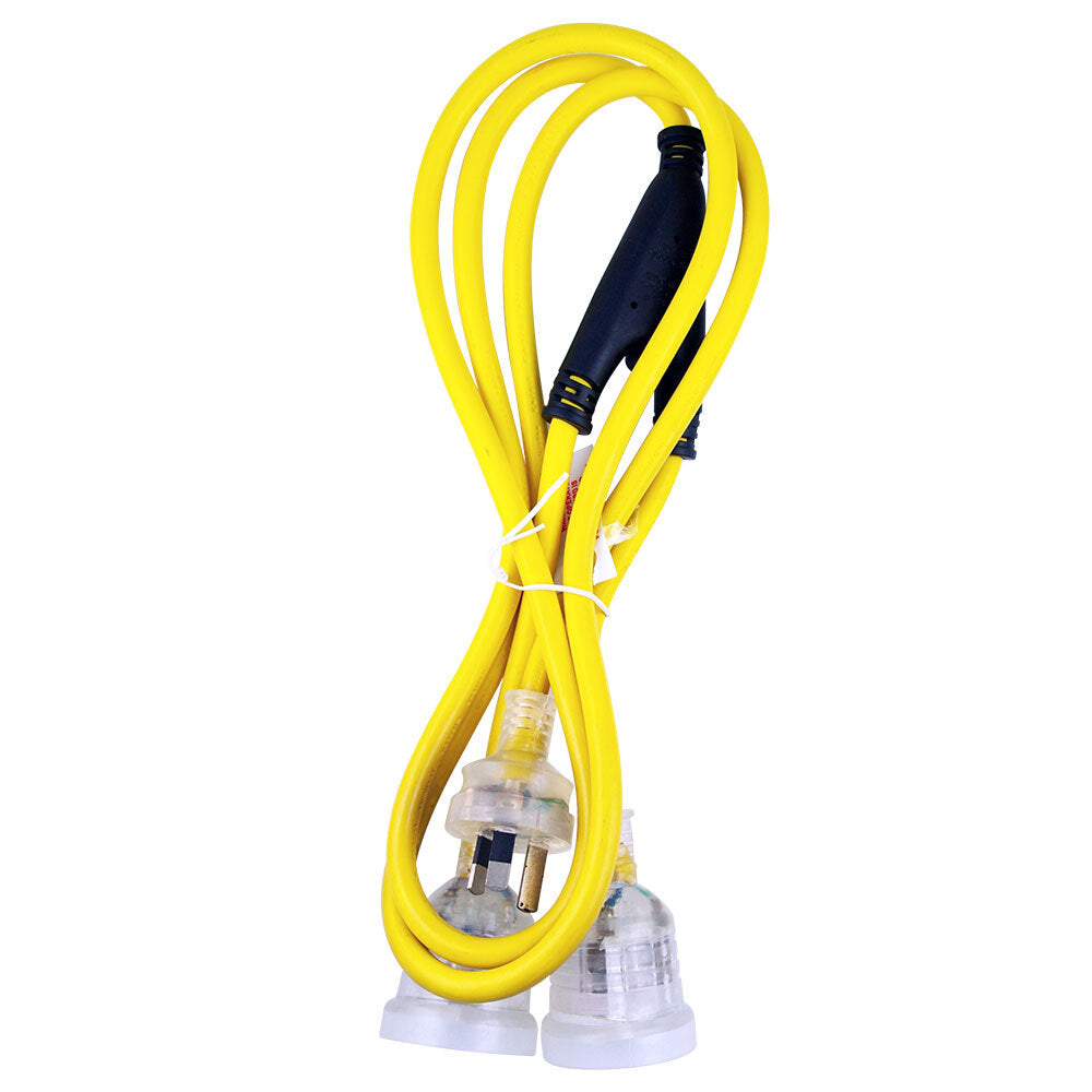 2PK Ultracharge 10A Extension Lead 2M Twin Socket Plug