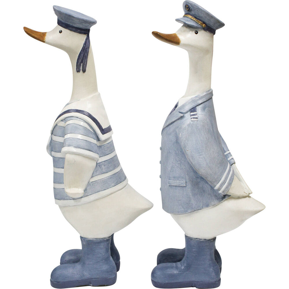 2pc LVD Duck Captain & Sailor Resin Figurine Home/Lounge Decor Set