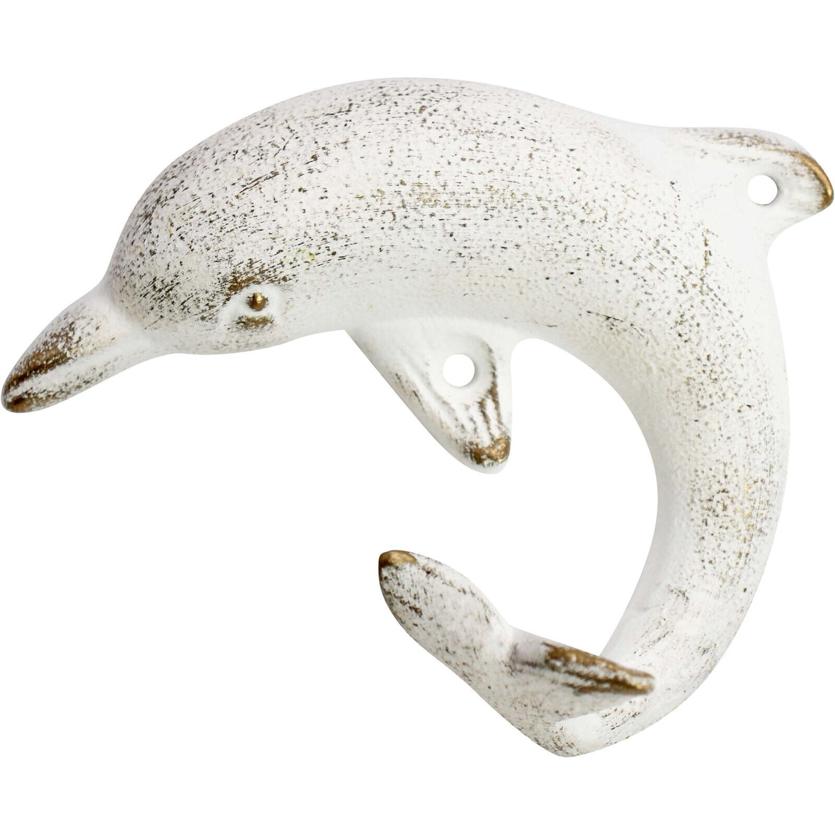 3PK LVD Dolphin Hook White Decorative Wall Hangers Home Organisation