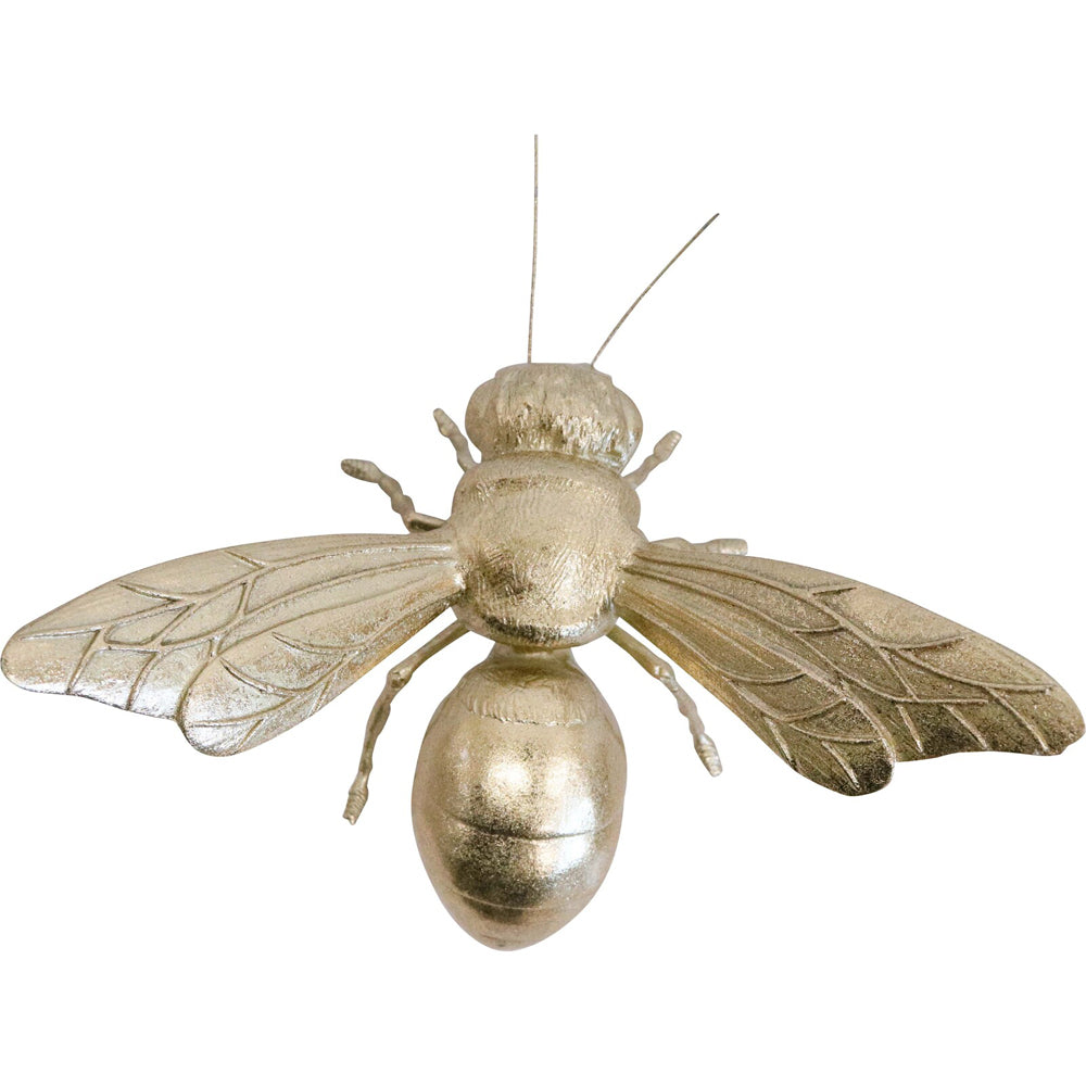 LVD Resin/Pewter Decorative Antique Bee Home Decor 19cm - Gold