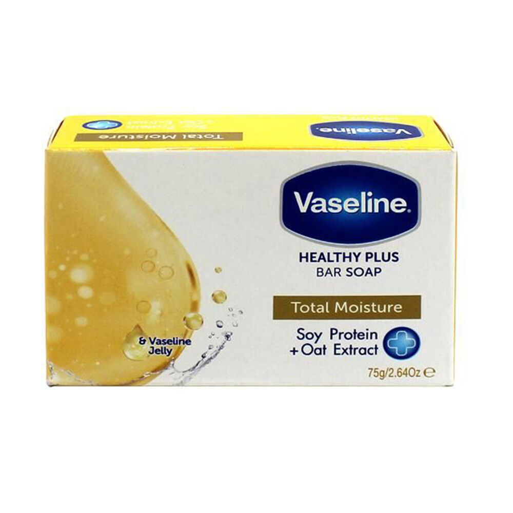 12PK Vaseline Total Moisture Hydrating Soap Cleansing Bar For All Skin Types 75g