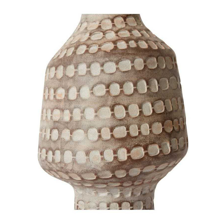 E Style Ayden Tall 40cm Ceramic Plant/Flower Vase Decor - Brown