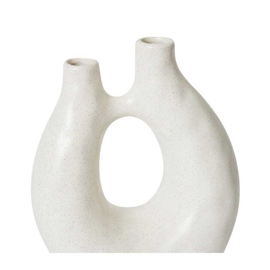 E Style Harlem 35cm Ceramic Flower Vase Decor - White