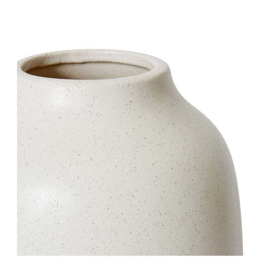 E Style Damita 26cm Ceramic Plant/Flower Vase Decor - White