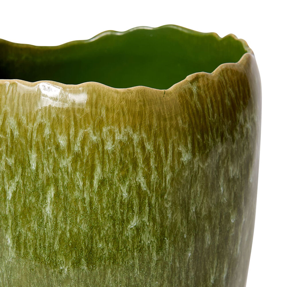 E Style Ceramic Haidi Decorative Vessel Home Decor 17x27cm - Green