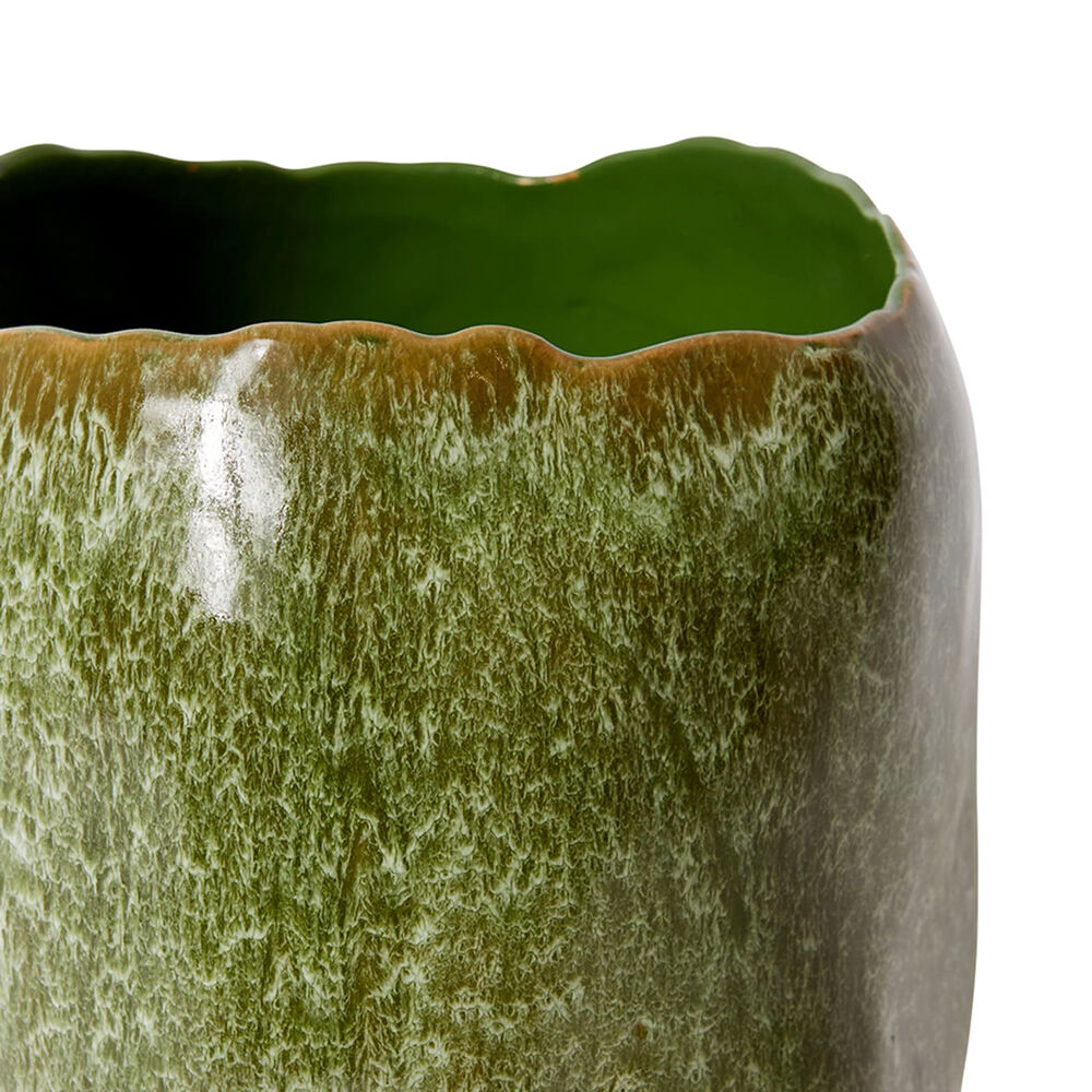 E Style Ceramic Haidi Decorative Vessel Home Decor 20x37cm - Green