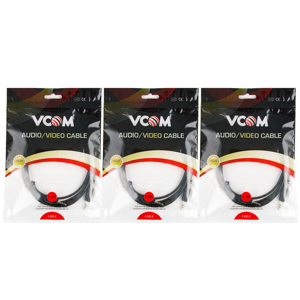 3PK V-Com 3.5St(M)/3.5St(M) Lead 1.8M