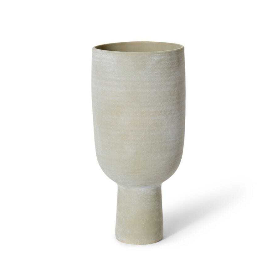 E Style Alora 34cm Ceramic Plant/Flower Vase Decor - Soft Grey