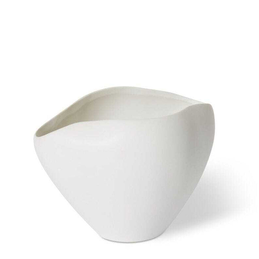E Style Zelma 15cm Ceramic Flower/Plant Vase Decor - Matt White