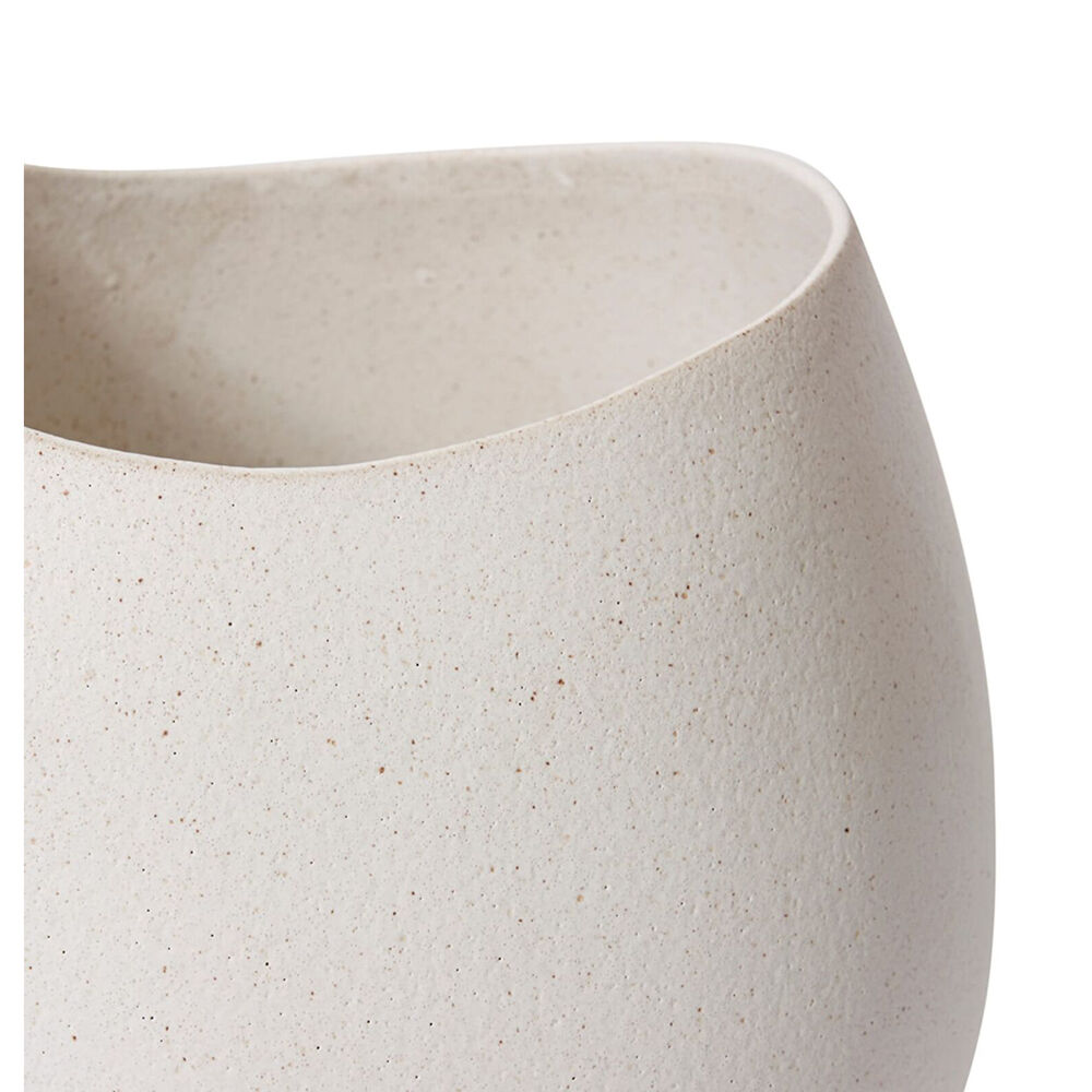 E Style Matias Scoop Ceramic Flower/Plant Pot 36cm - Sandy White