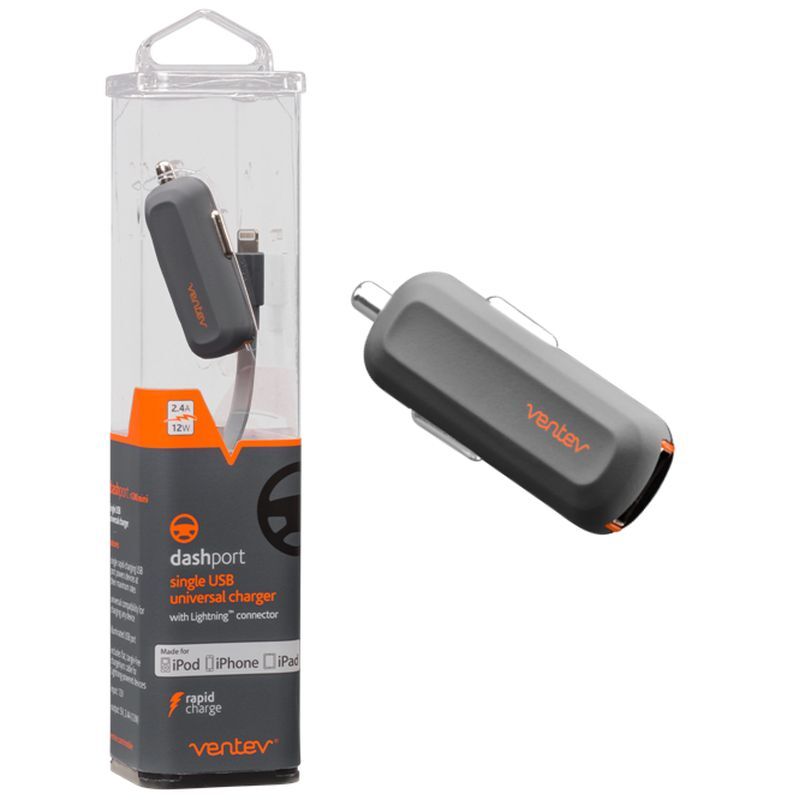 Ventev MFI-Certified Lightning Cable w/ Car Charger