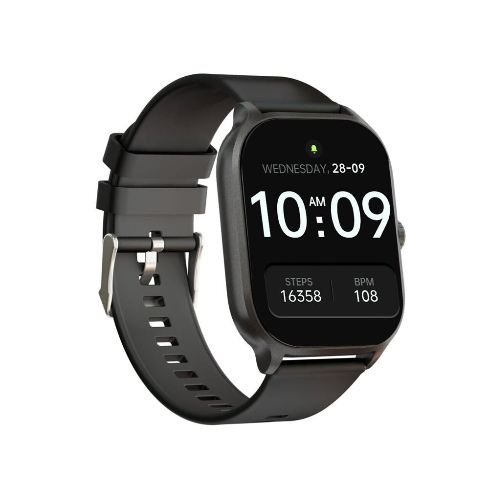 V-Fitness IP68 Smart Watch 2in Touch Screen Apple/Google Fit Tracking Black