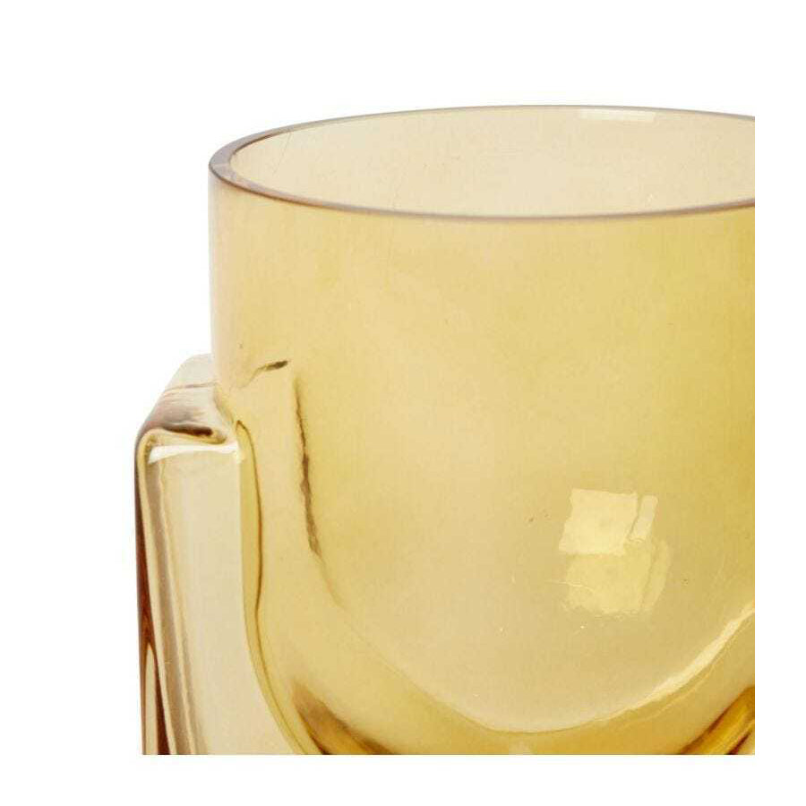 E Style 17cm Glass Pixie Flower Vase Decor - Amber