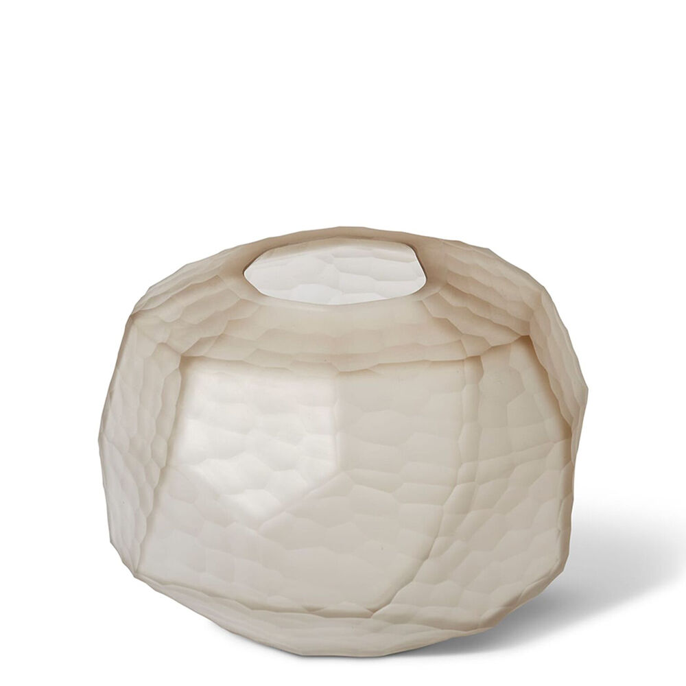 E Style Glass Rufus Round Vase Home Decor 21x21cm Sand