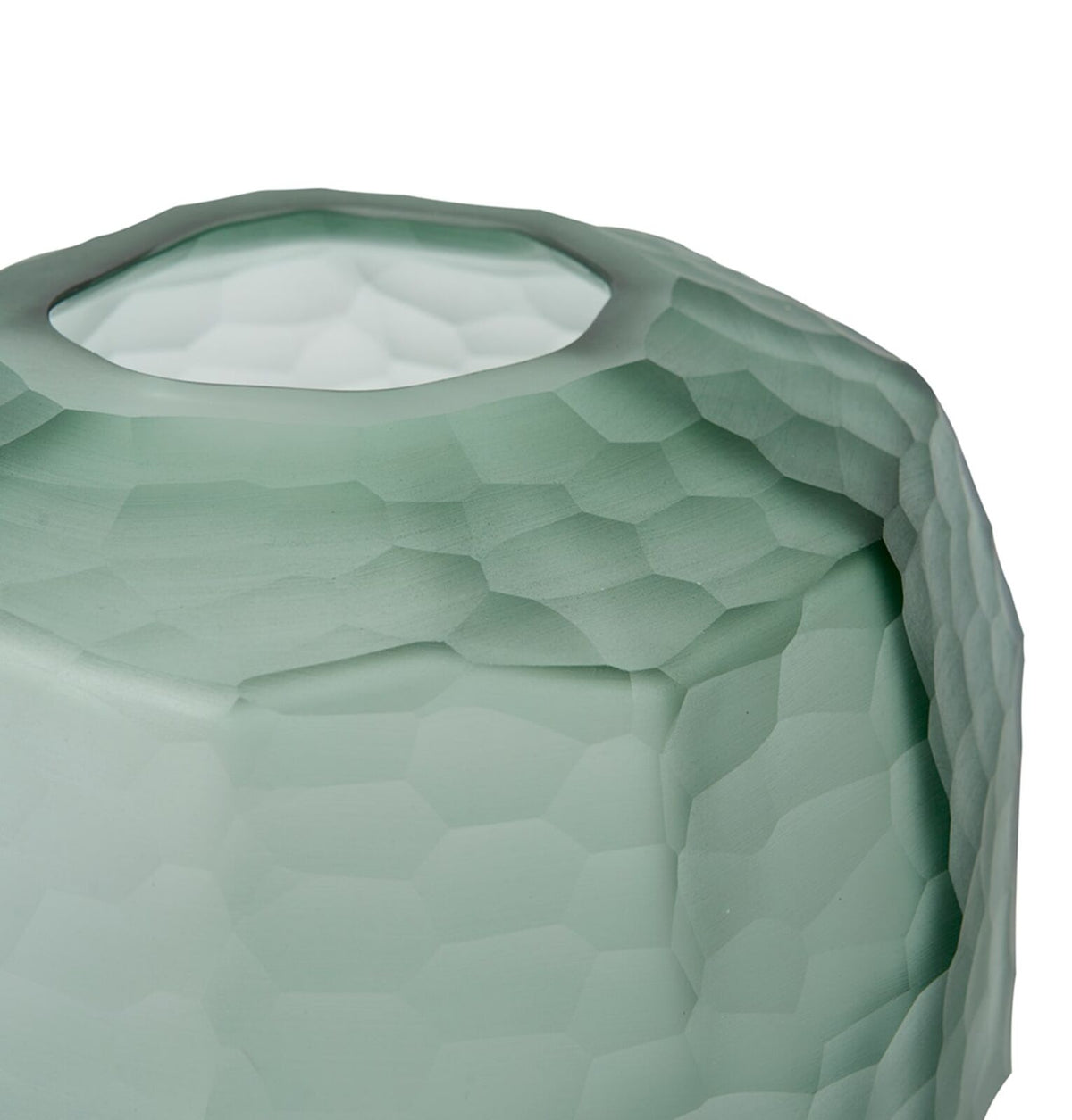 E Style Glass Rufus Round Vase Home Decor 21x21cm Sage