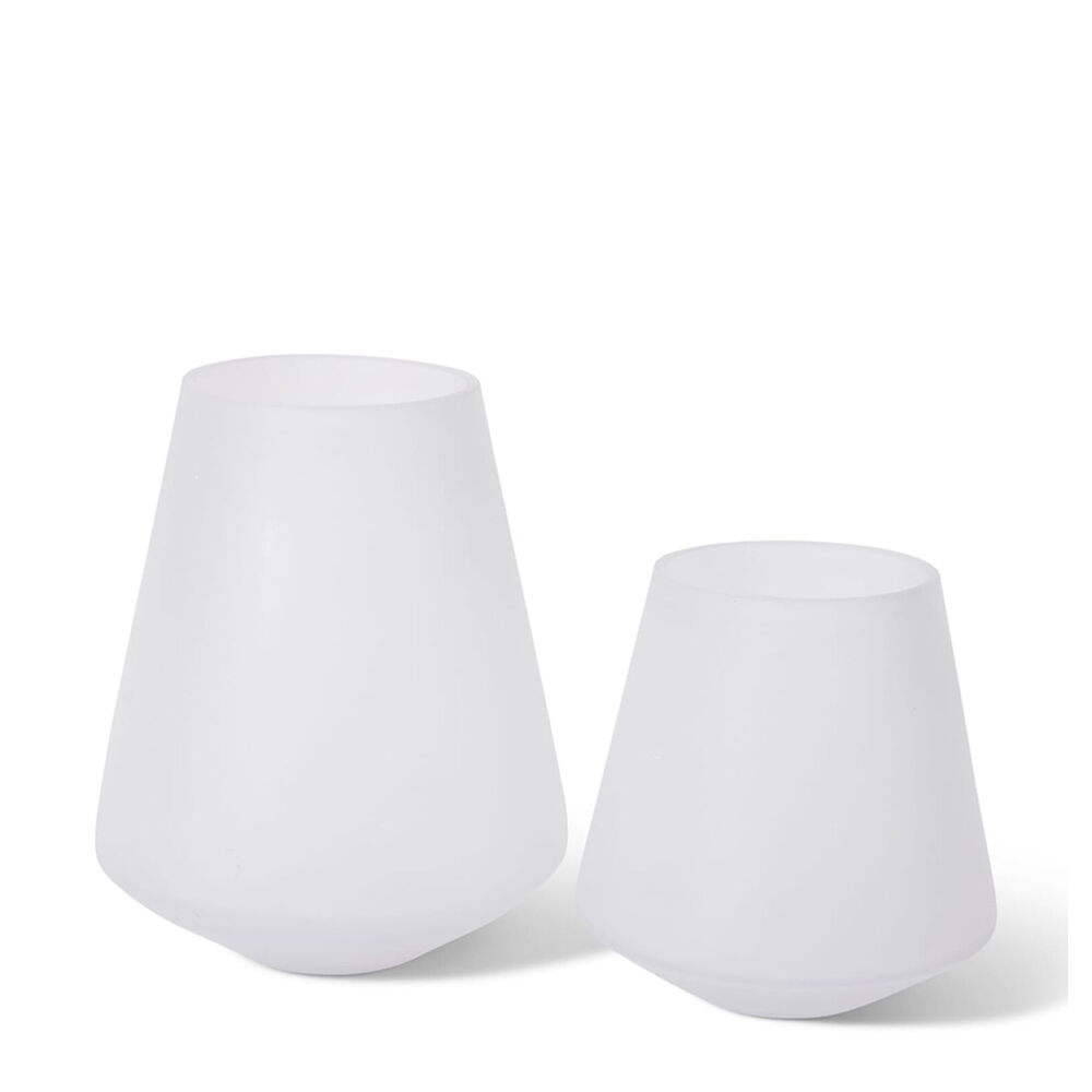 E Style Cassidy Glass Flower Vase Home Decor 20cm - White