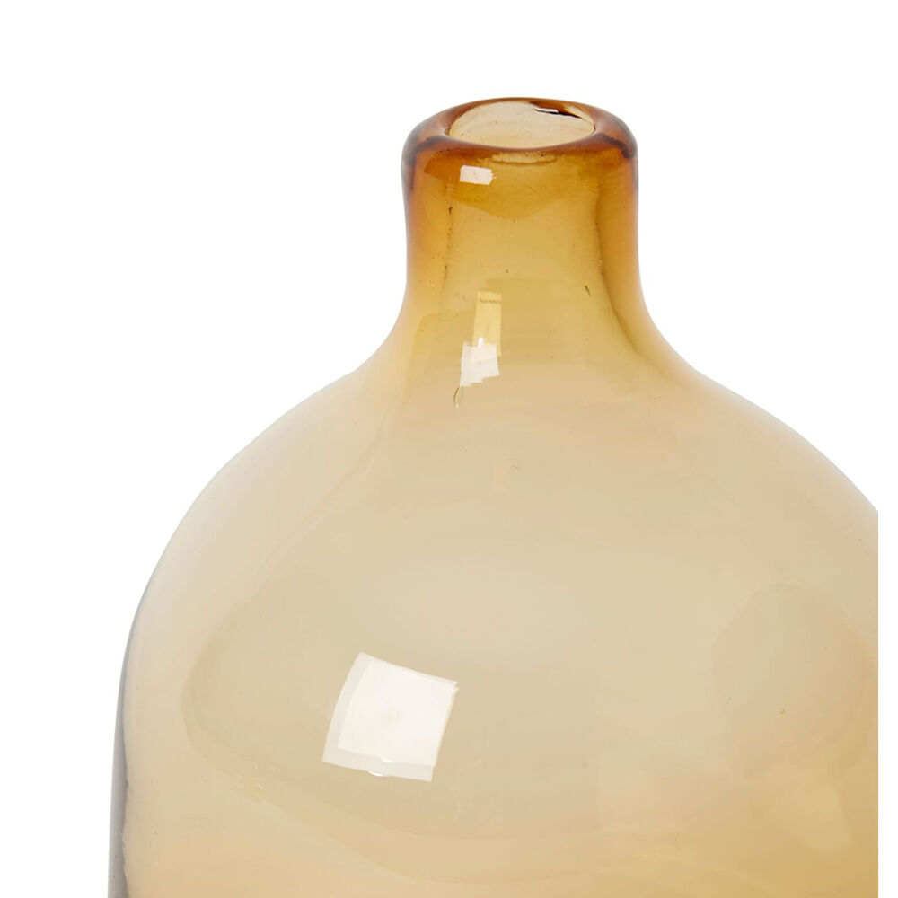 E Style Dalili Glass Decorative Bottle Home Decor 14cm - Amber