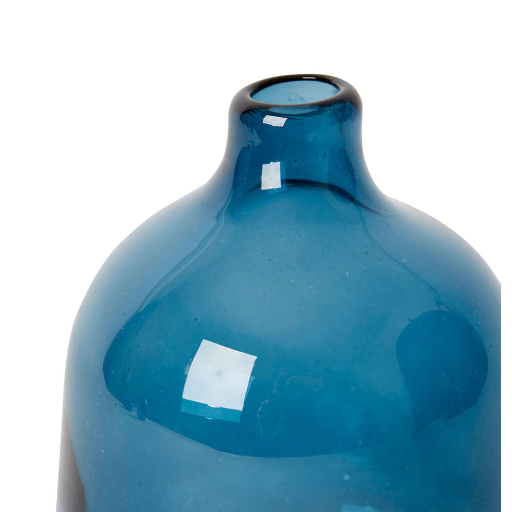 E Style Dalili Glass Decorative Bottle Home Decor 14cm - Blue