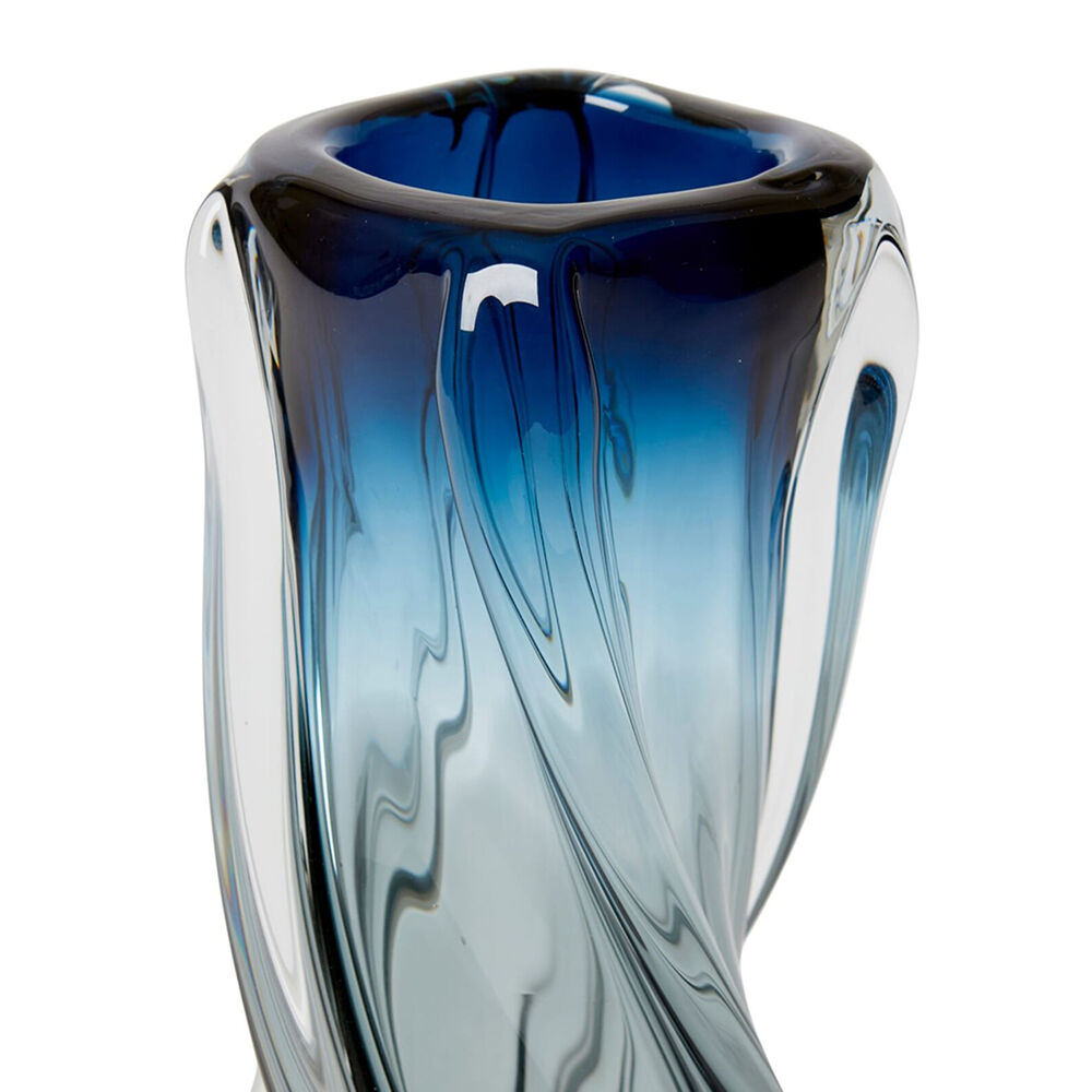 E Style Sharik Glass Flower Vase Home Decor 36cm - Blue