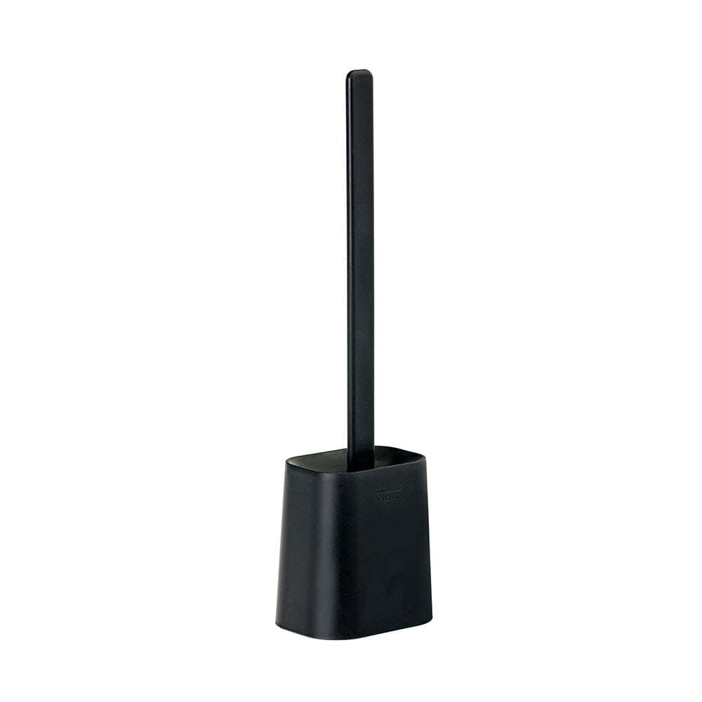 2x Vigar Essential Eco Toilet Brush w/ Holder Set - Black