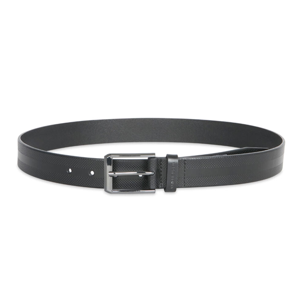 Van Heusan Genuine Leather Belt w/ Perforated Detail - Black