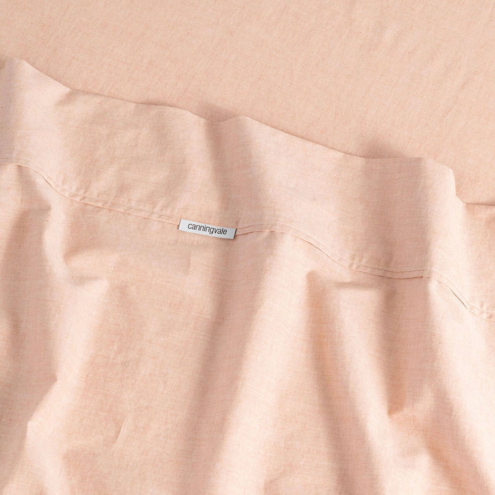 Canningvale Double Vintage Softwash Cotton Sheet Set - Brulee Melange