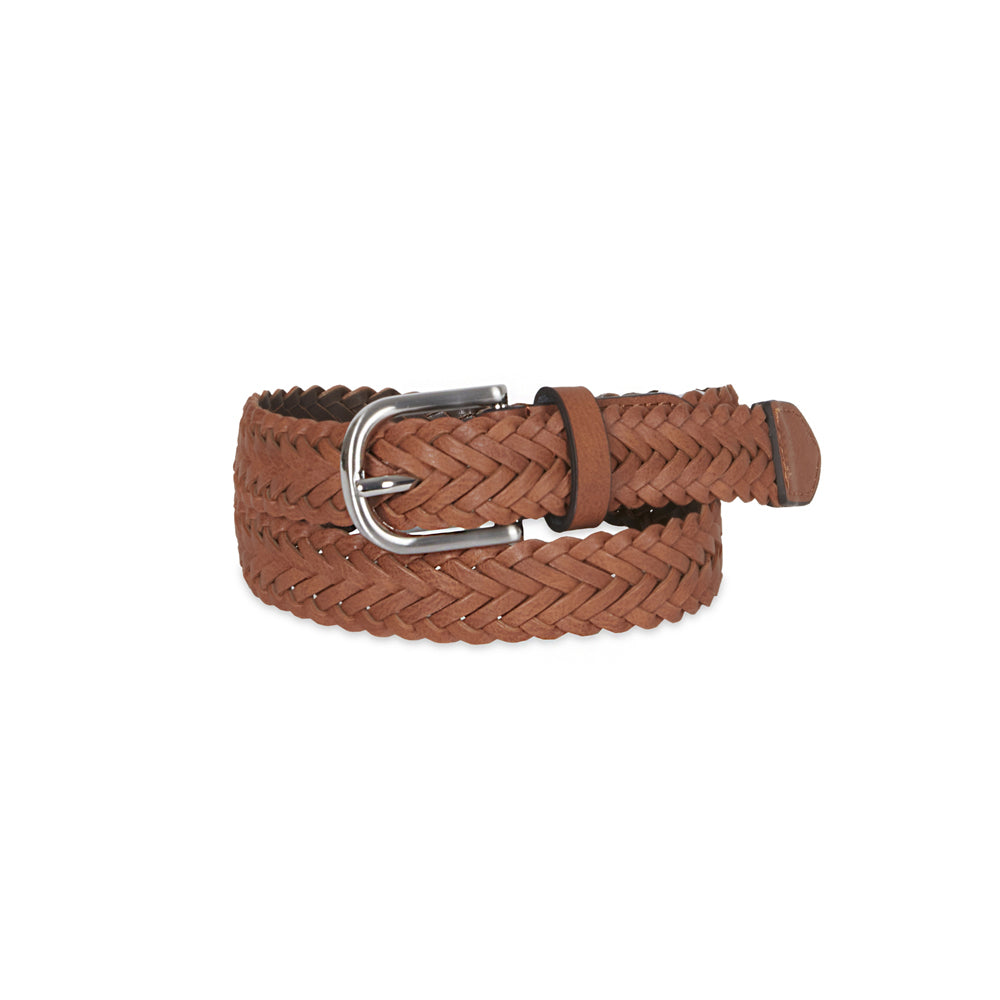 Van Heusen Boys Casual Leather Woven Belt XL - Tan