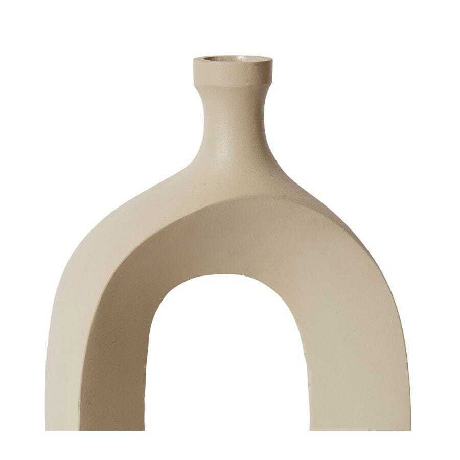 E Style 36cm Aluminium Reggie Flower Vase Decor - Beige
