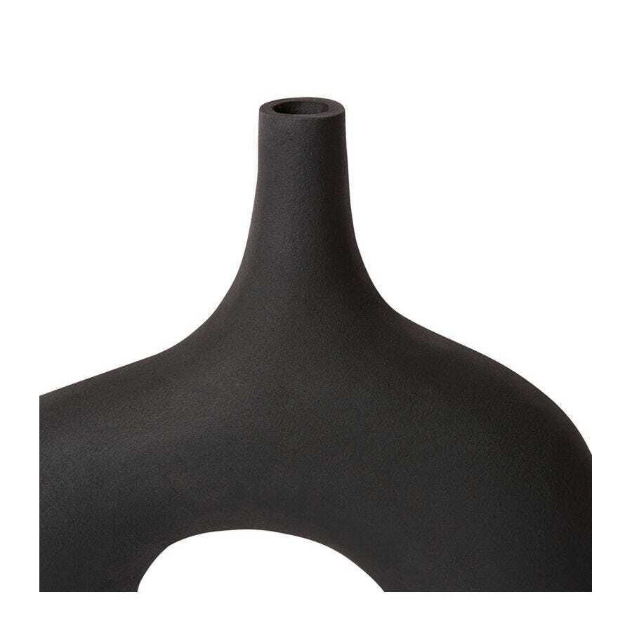 E Style 31cm Aluminium Arnold Flower Vase Decor - Black