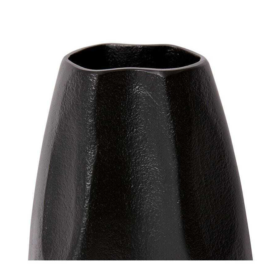 E Style 29cm Aluminium Wrigley Flower Vase Decor - Black