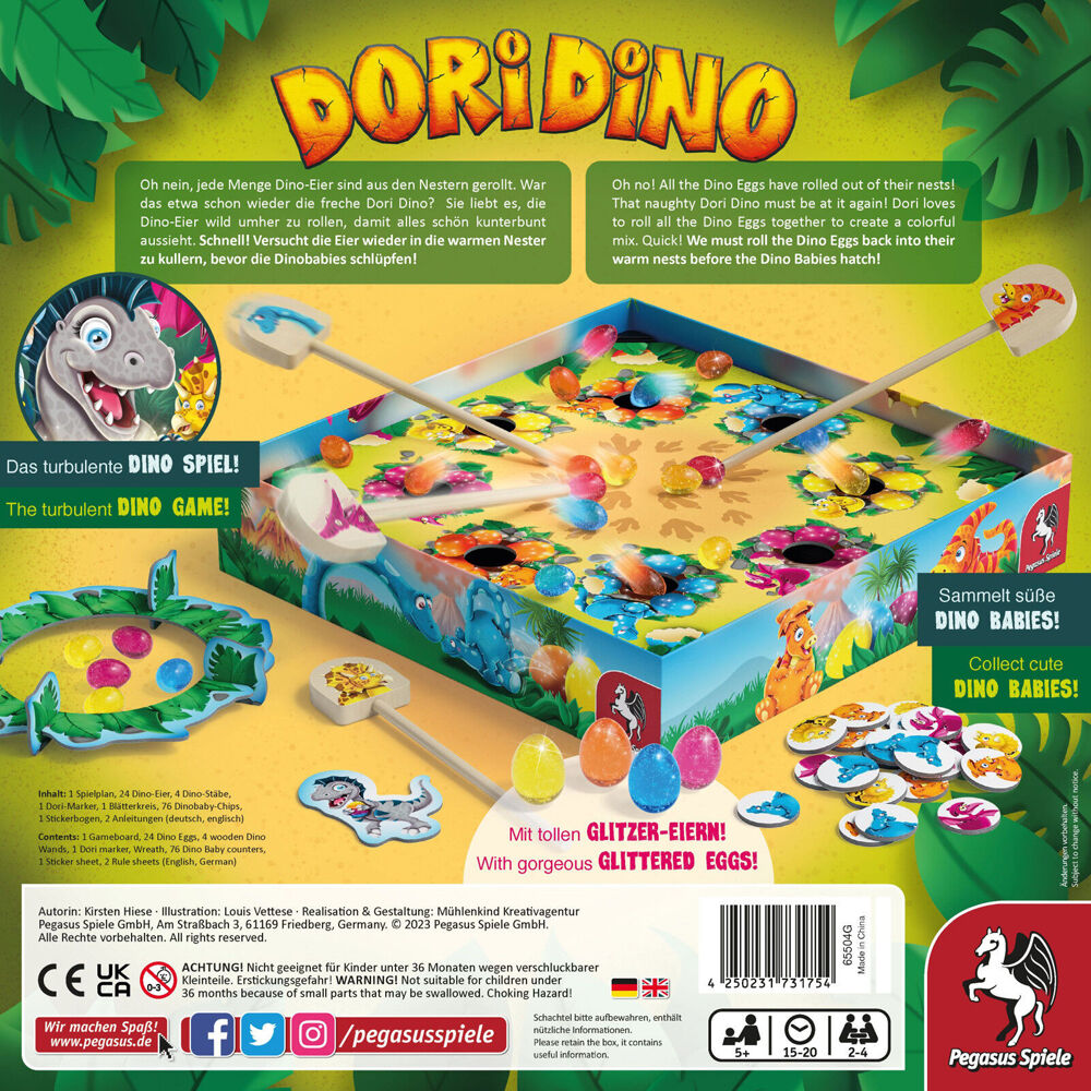 Pegasus Spiele Dori Dino Kids RPG Tabletop Board Game 5y+