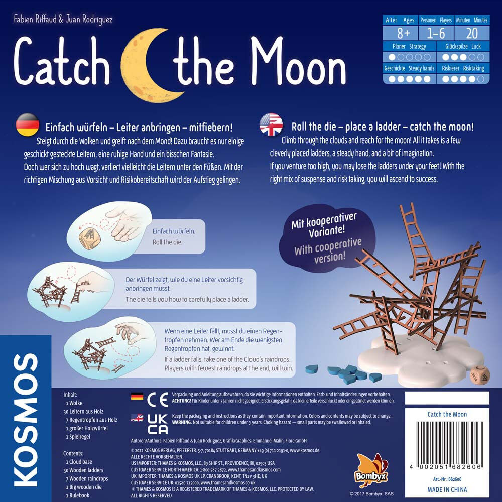 Kosmos Catch the Moon Kids/Family Strategy Stacking Game 6y+