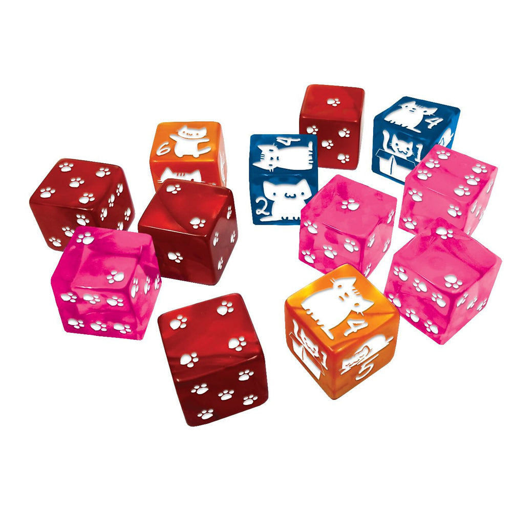2PK Kitten D6 Set Gaming Dice for Board Game & Tabletop Roleplay Accessory 1.6cm
