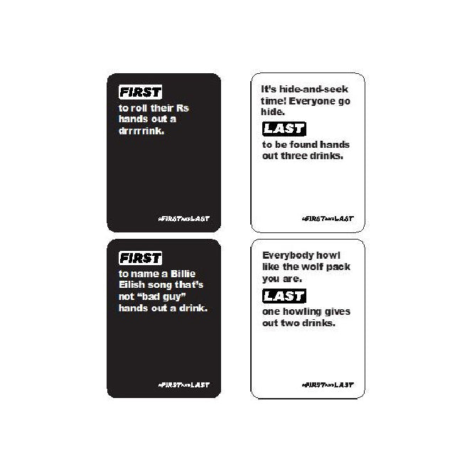 What Do You Meme First & Last Party Drinking Card Game 21y+