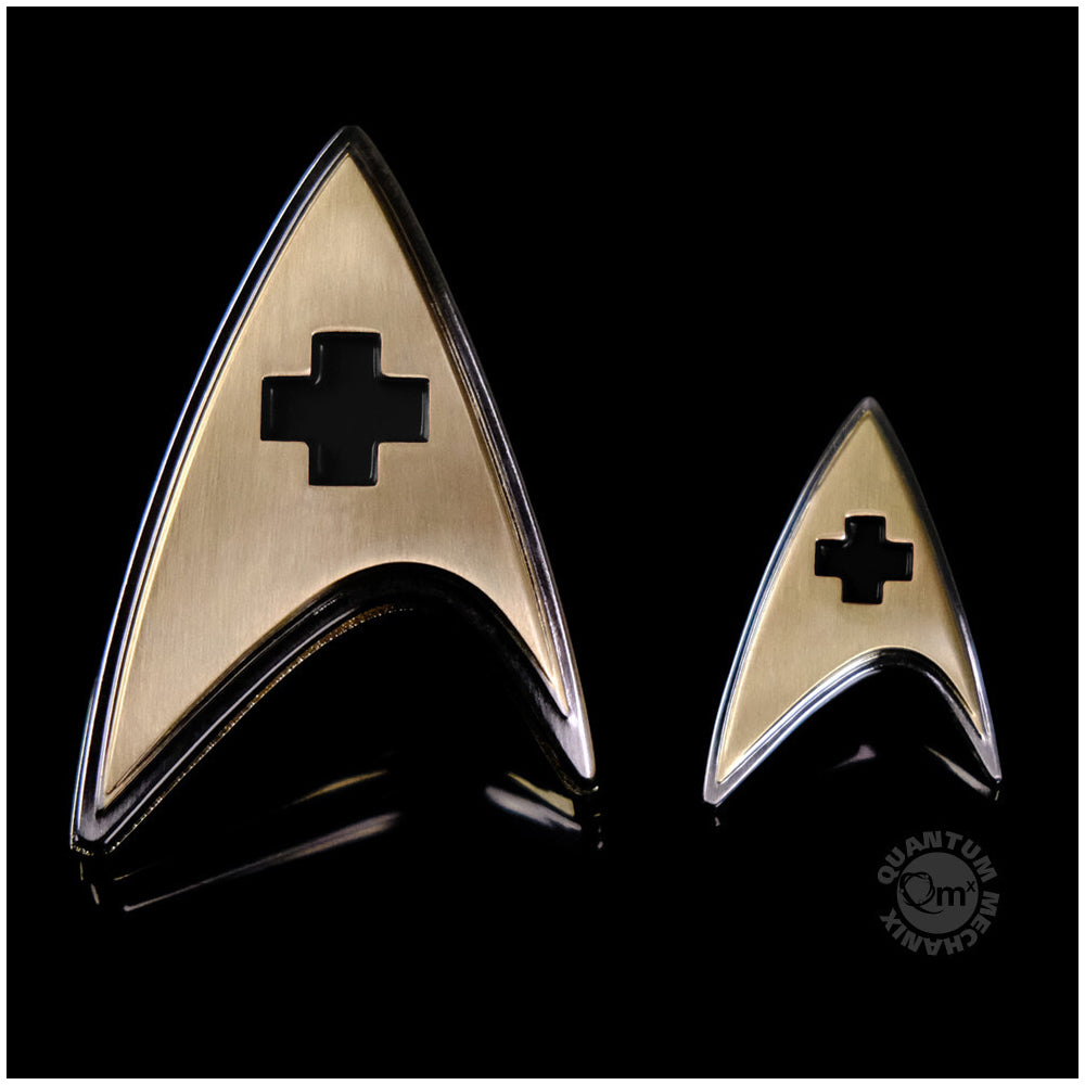 Quantum Mechanix Star Trek Discovery Enterprise Badge and Pin Set Medical