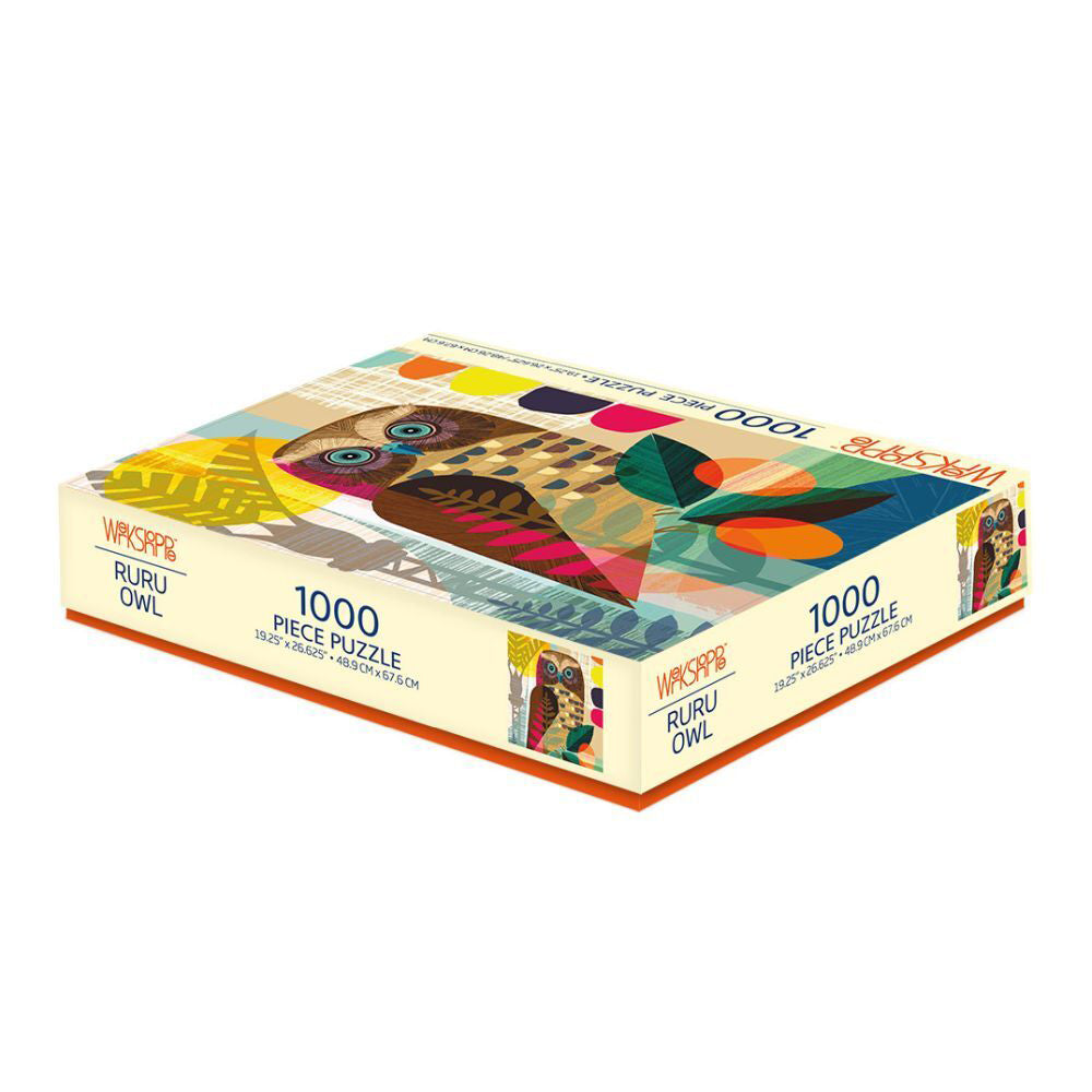 1000pc WerkShoppe 49x67.6cm Ruru Owl Jigsaw Puzzle w/ Inserts 13y+