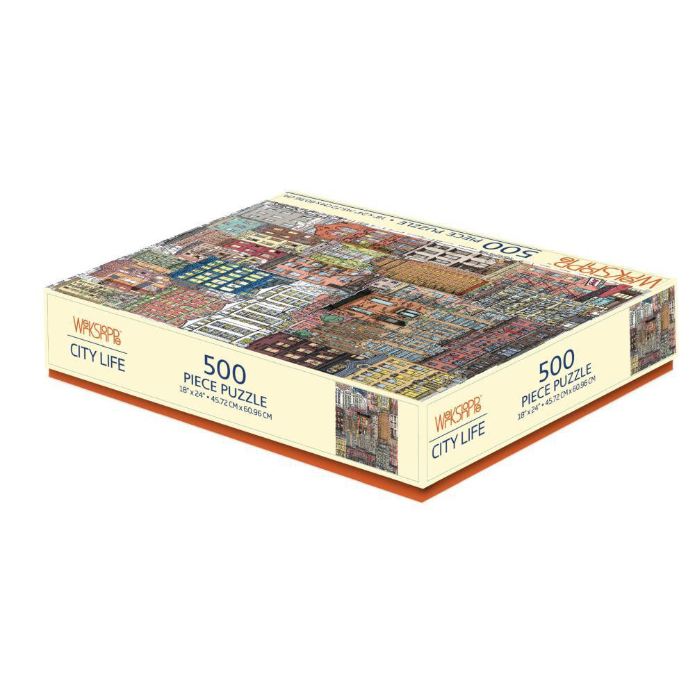 500pc WerkShoppe 45.7x61cm City Life Jigsaw Puzzle w/ Inserts 13y+
