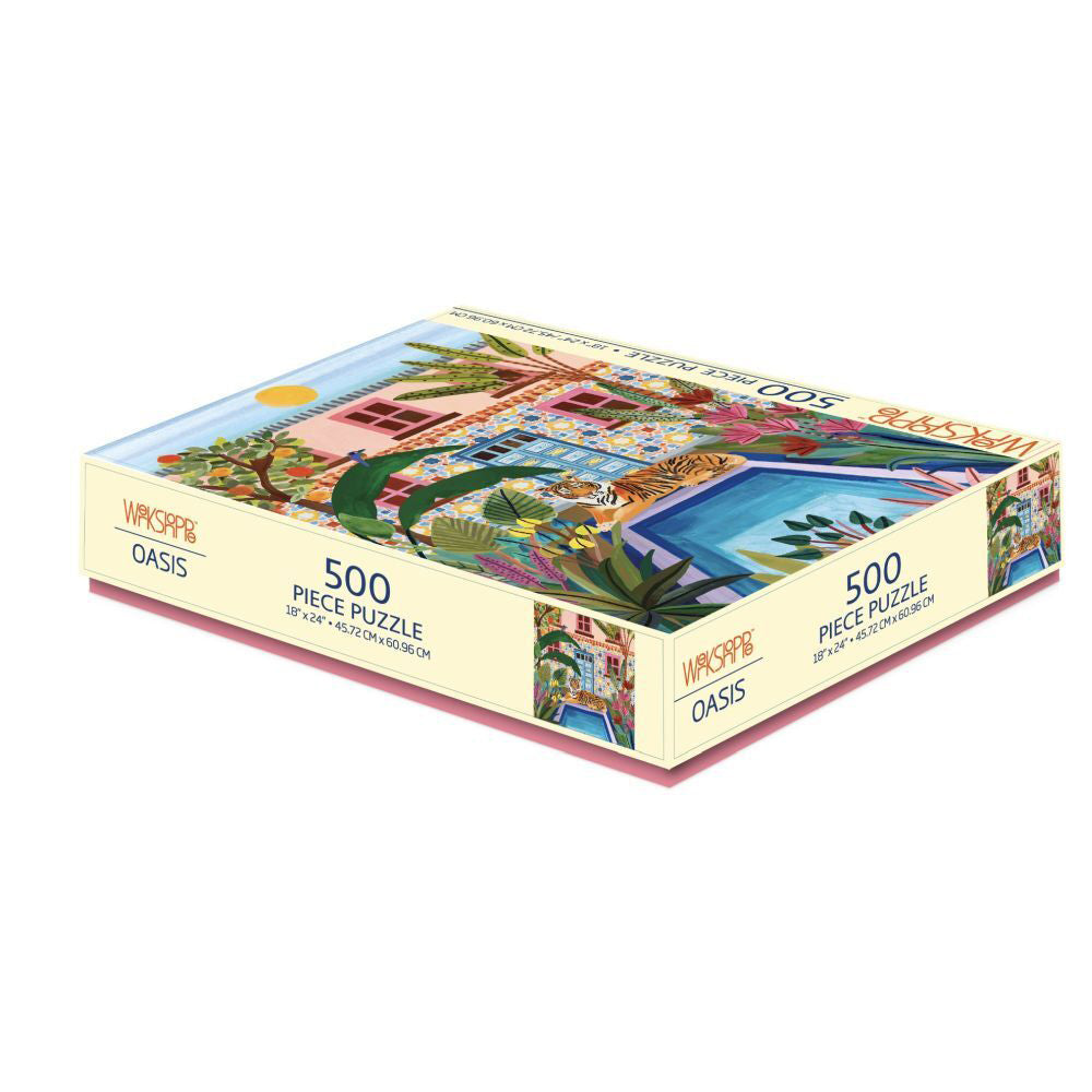500pc WerkShoppe 45.7x61cm Oasis Jigsaw Puzzle w/ Inserts 13y+