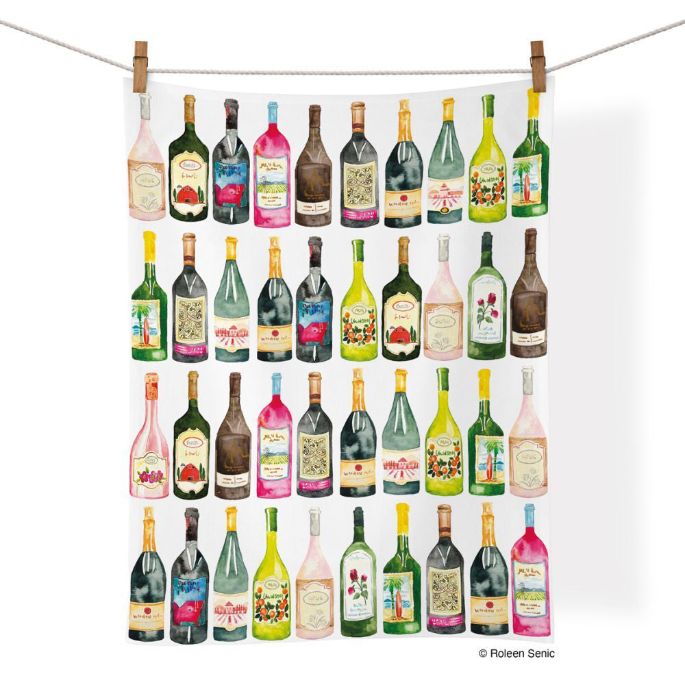 2PK WerkShoppe Cotton Kitchen Tea Towel 53.5x71cm - Wine Cellar