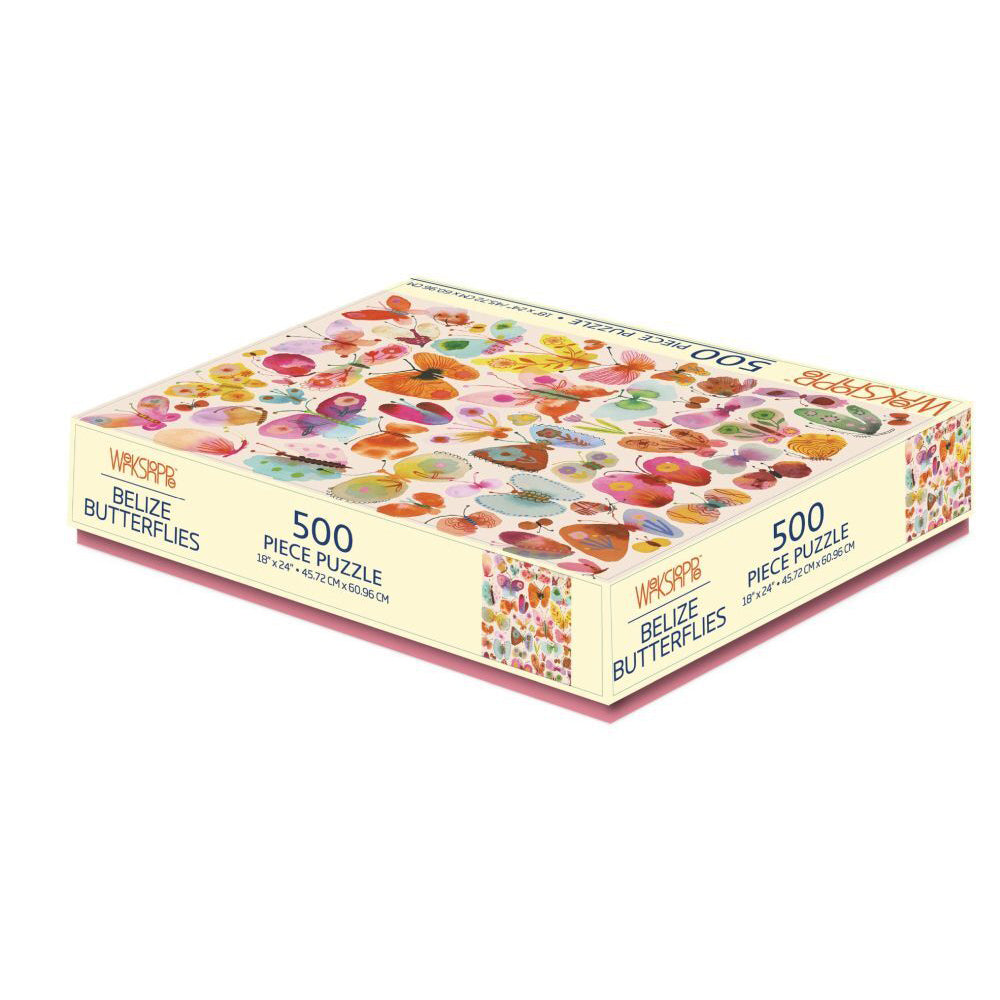 500pc WerkShoppe 45.7x61cm Belize Butterflies Jigsaw Puzzle w/ Inserts 13y+