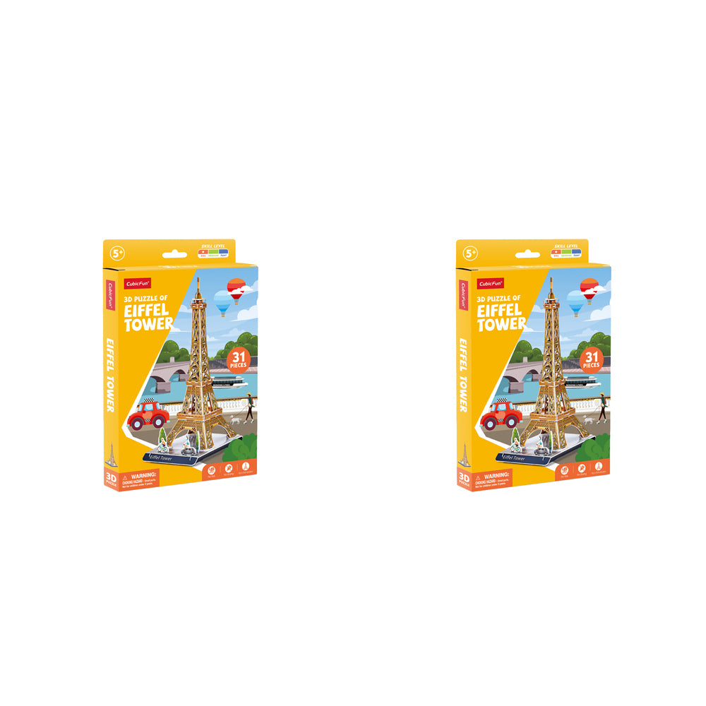 2x 31pc CubicFun Eiffel Tower 3D Puzzle Kids/Children Building Toy 5y+