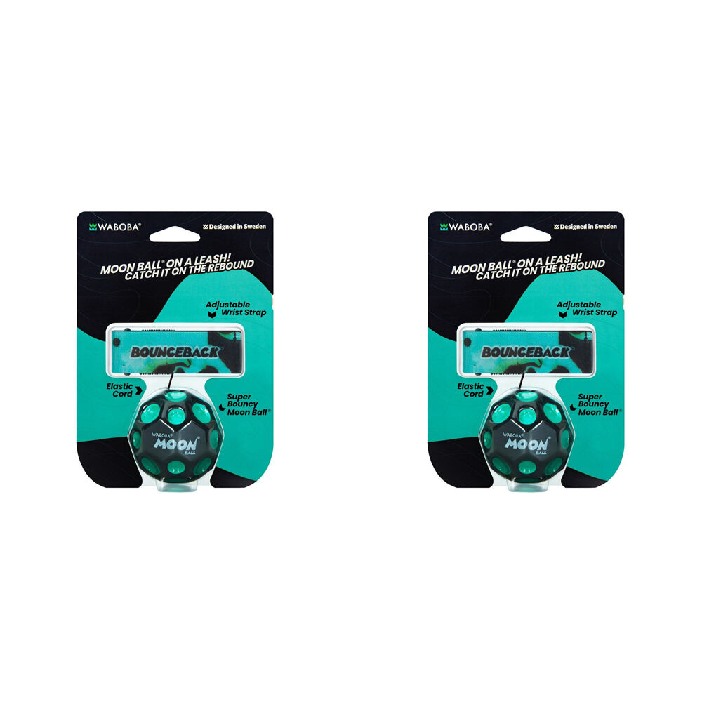 2PK Waboba Bounceback Moonball On A Leash Indoor/Outdoor Toy 6y+
