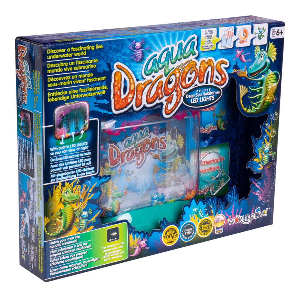 Aqua Dragons Kids Toy Aquatic Creatures Deep Sea Habitat w/ LED Lights 6y+