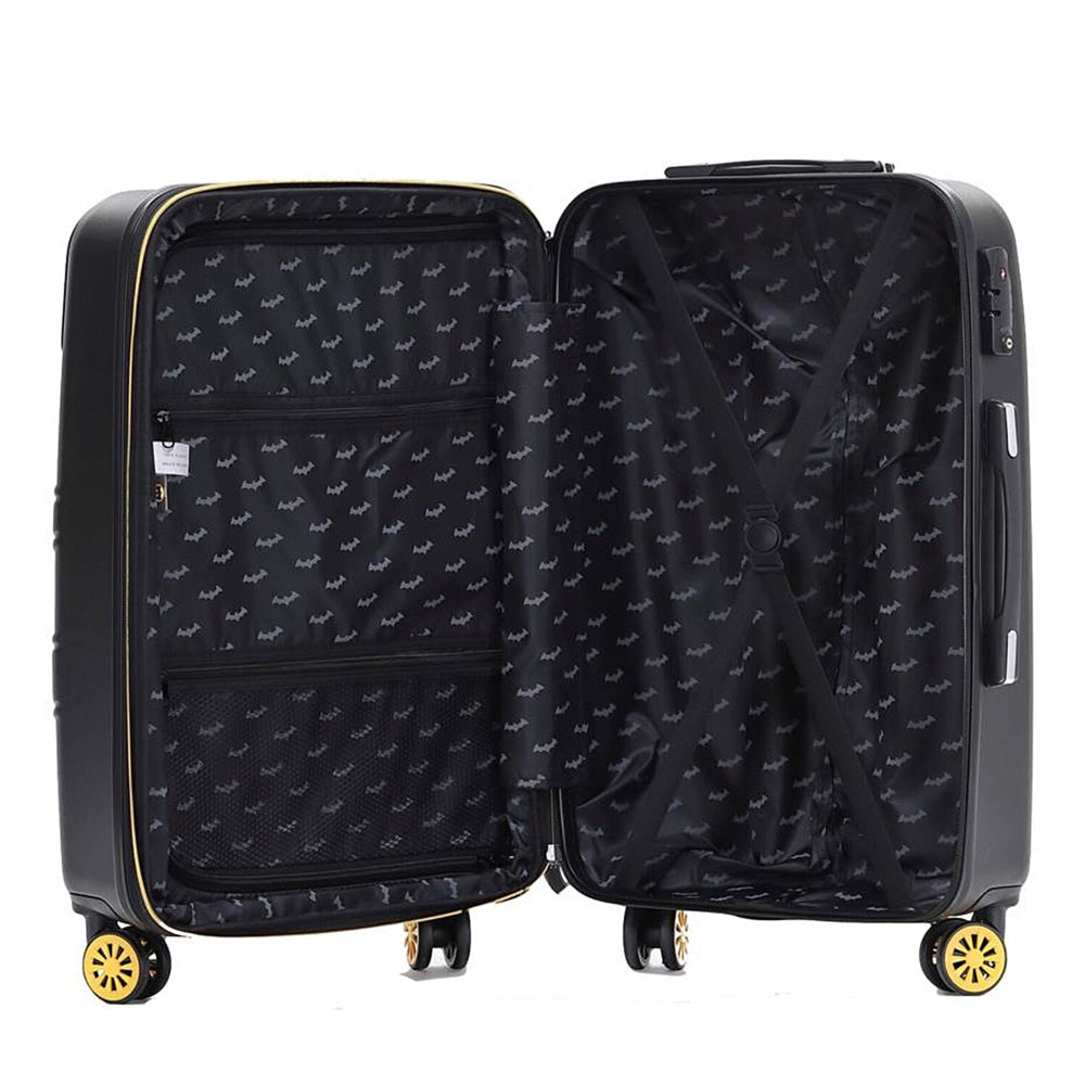 3pc Batman Hard Shell Travel Luggage Suitcase Set - Black