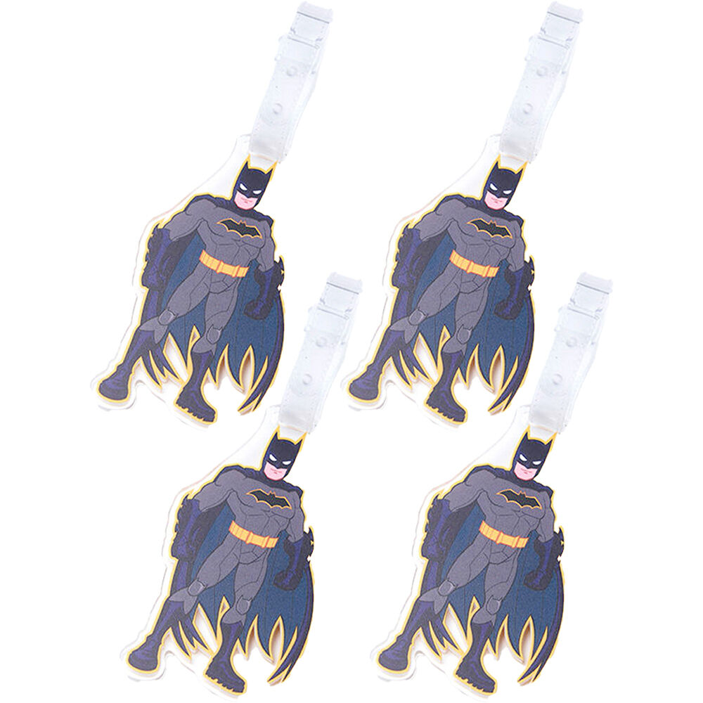4PK Dc Comics Luggage Tag Suitcase Identity Label - Batman