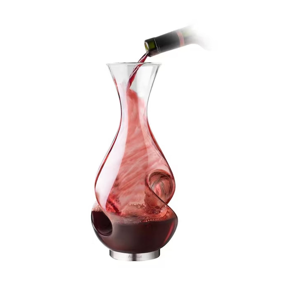 Final Touch 750ml Conundrum Aerator Wine Decanter Glass Clear